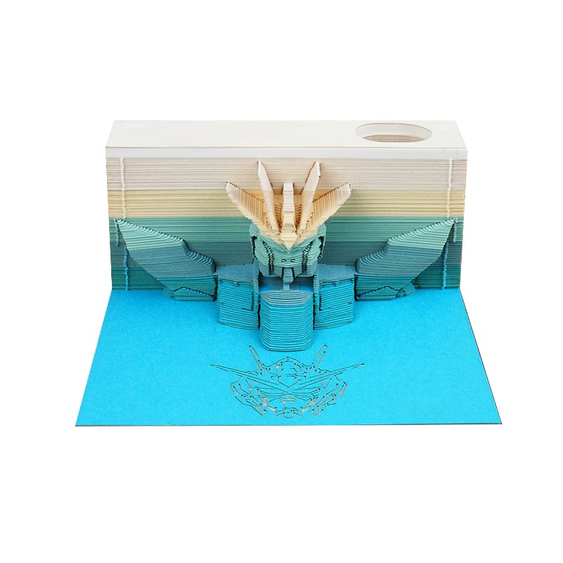 Gundam Omoshiroi Block 3D Memo Pad with Pen Holder | ®OMOSHIROI Block