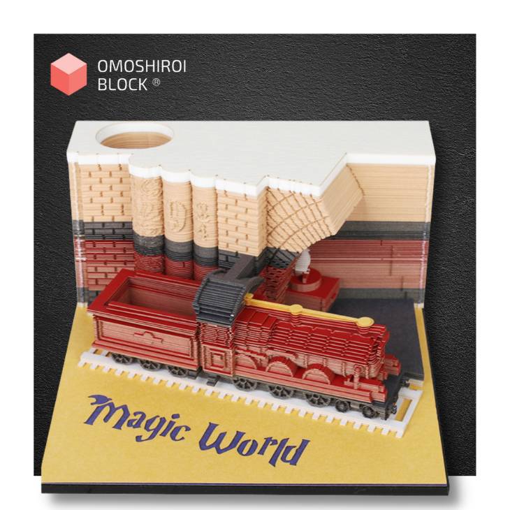 Magic World 9 3 /4 Omoshiroi Block 3D Memo Pad Paper Model