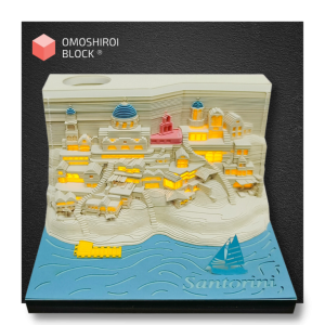 Santorini Omoshiroi Block 3D Memo Pad Paper Model